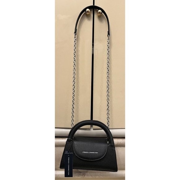 NWT FRENCH CONNECTION GRACIE PEBBLE CUT OUT HANDLE CROSSBODY HAND BAG - Picture 2 of 6